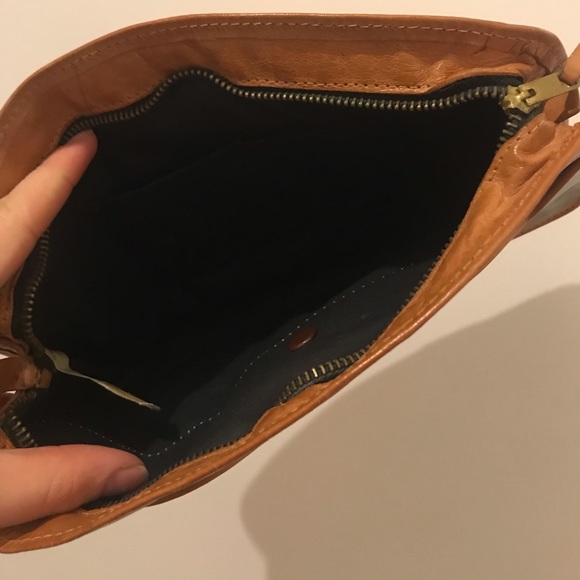 VINTAGE genuine painted leather clutch - Picture 2 of 3